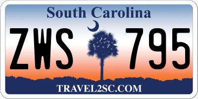 SC license plate ZWS795