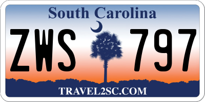 SC license plate ZWS797