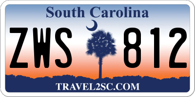 SC license plate ZWS812