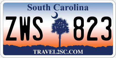 SC license plate ZWS823
