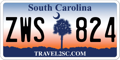 SC license plate ZWS824
