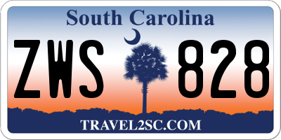 SC license plate ZWS828