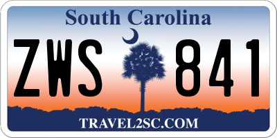 SC license plate ZWS841