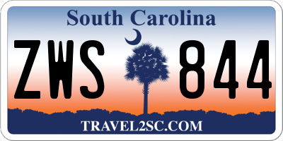 SC license plate ZWS844
