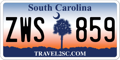 SC license plate ZWS859