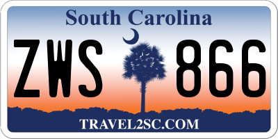 SC license plate ZWS866