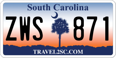 SC license plate ZWS871