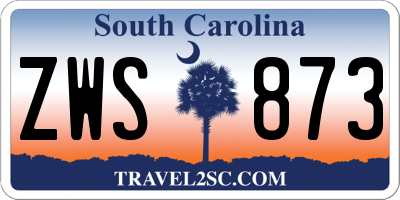 SC license plate ZWS873