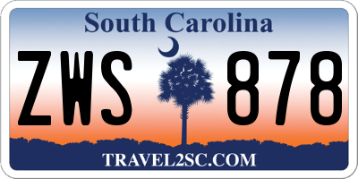 SC license plate ZWS878
