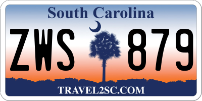 SC license plate ZWS879