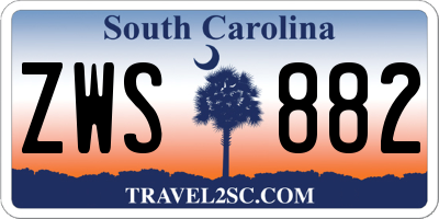 SC license plate ZWS882