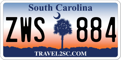 SC license plate ZWS884
