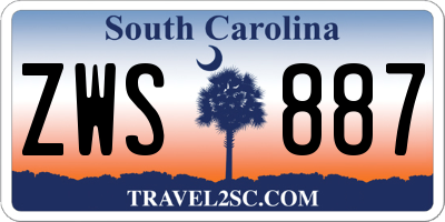 SC license plate ZWS887