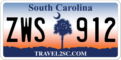 SC license plate ZWS912