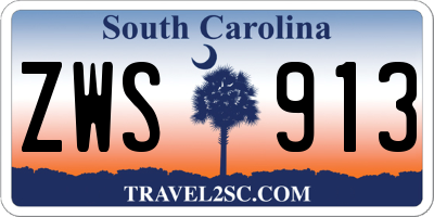 SC license plate ZWS913