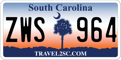 SC license plate ZWS964