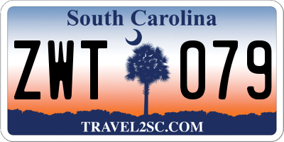 SC license plate ZWT079