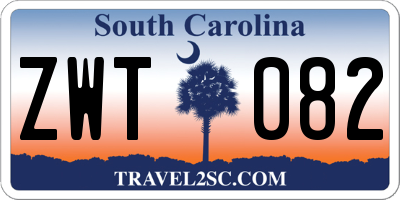 SC license plate ZWT082