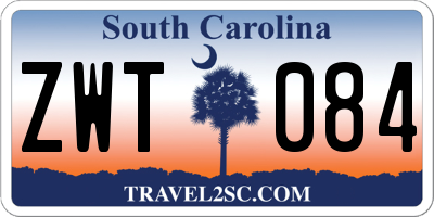 SC license plate ZWT084