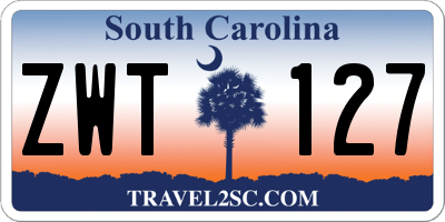 SC license plate ZWT127