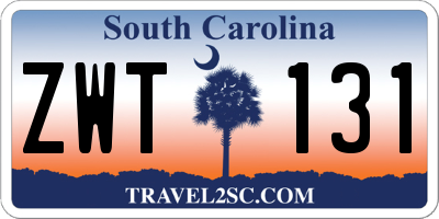 SC license plate ZWT131
