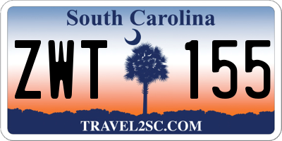 SC license plate ZWT155