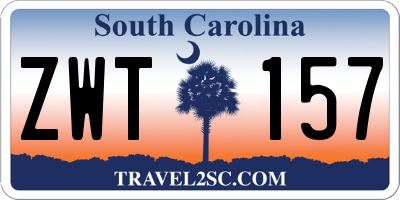 SC license plate ZWT157