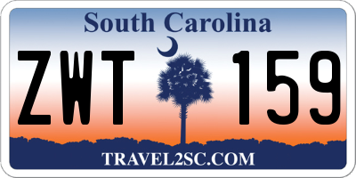 SC license plate ZWT159