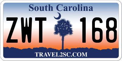 SC license plate ZWT168