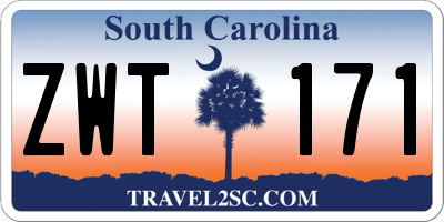 SC license plate ZWT171