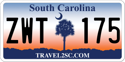 SC license plate ZWT175