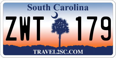 SC license plate ZWT179