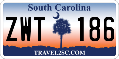 SC license plate ZWT186