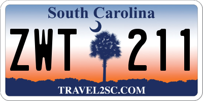 SC license plate ZWT211