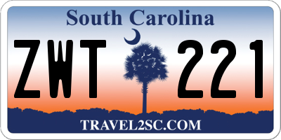 SC license plate ZWT221