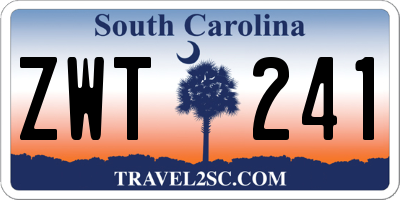 SC license plate ZWT241