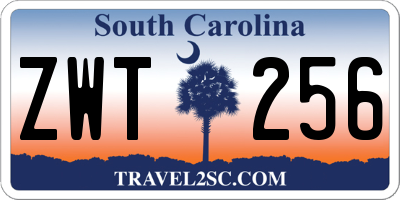 SC license plate ZWT256