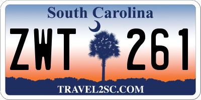 SC license plate ZWT261