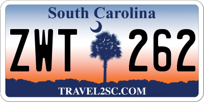 SC license plate ZWT262