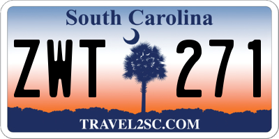 SC license plate ZWT271