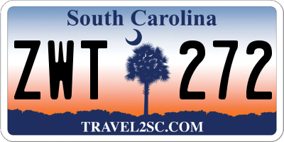 SC license plate ZWT272