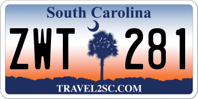 SC license plate ZWT281