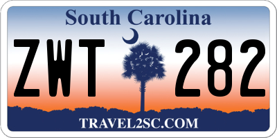 SC license plate ZWT282