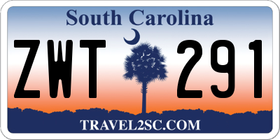 SC license plate ZWT291