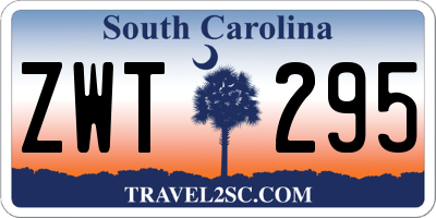 SC license plate ZWT295