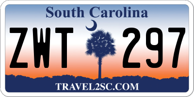 SC license plate ZWT297