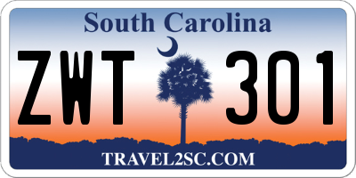 SC license plate ZWT301