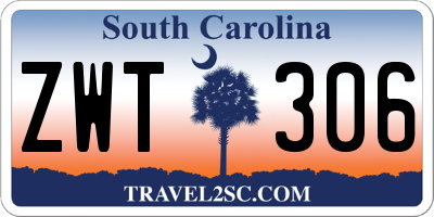 SC license plate ZWT306