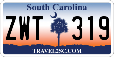 SC license plate ZWT319