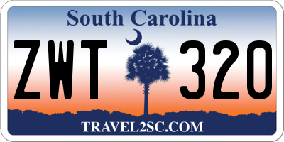SC license plate ZWT320